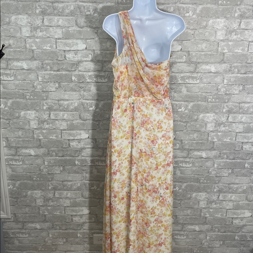 Birdy Grey Kira One-Shoulder Maxi Dress in the "Pressed Floral" Pattern - Picture 5 of 8